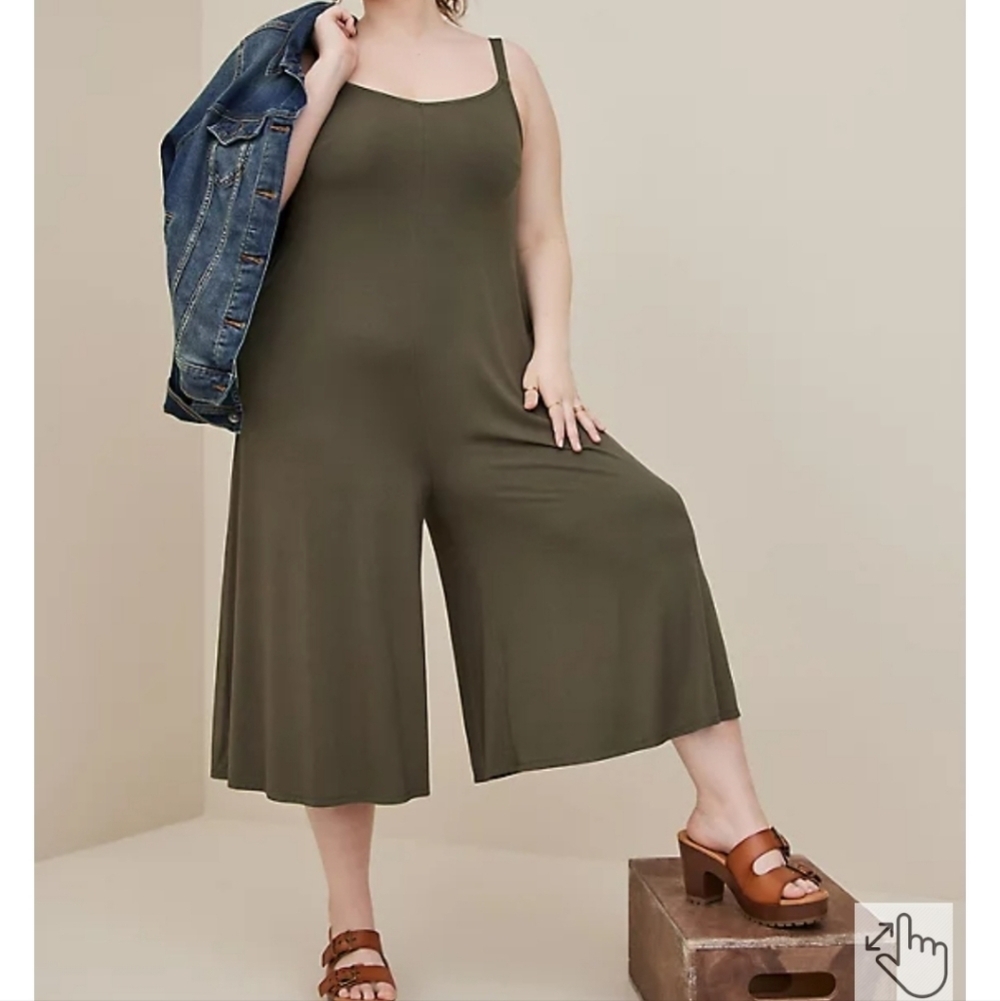 🆕️🍁🍂OLIVE SUPER SOFT CULOTTE JUMPSUIT🍂🍁